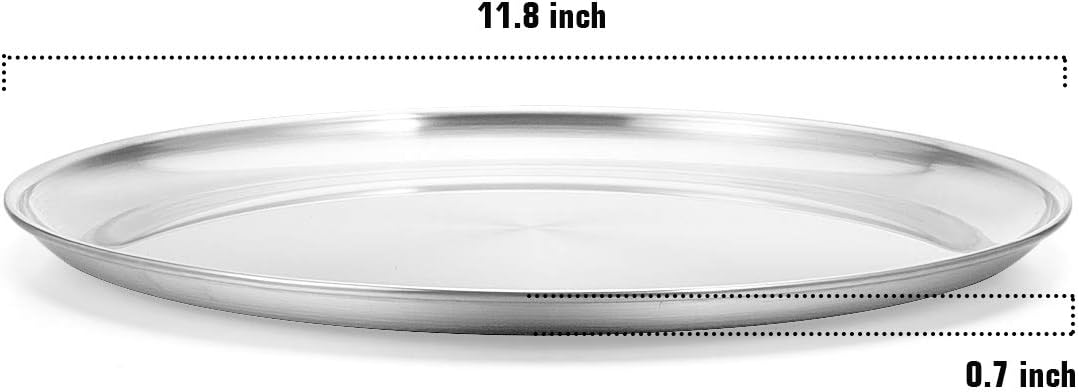 Deedro round pizza baking sheet mirror finish surface