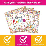 High absorbency 3-ply party napkins with Happy Birthday text