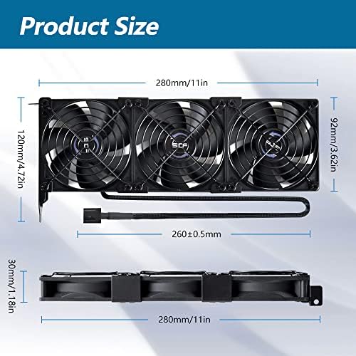 SCCCF secondary video card cooler highlighting the durable double ball bearing mechanism