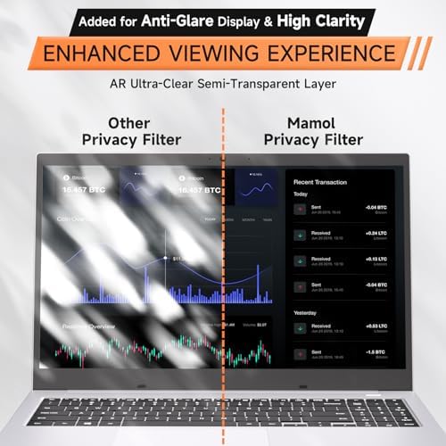 Nano Laptop Privacy Screen 16 Inch 16:10, No Glue Computer Monitor Privacy Shield, Matte Anti Glare Blue Light Filter Compatible with Lenovo Hp Dell Acer Asus Thinkpad Envy Xps - Image 7