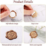 Yoption M initial wax seals applied to gift wrapping