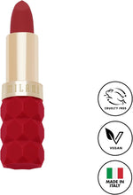 Milani Poppy lipstick bullet showing texture