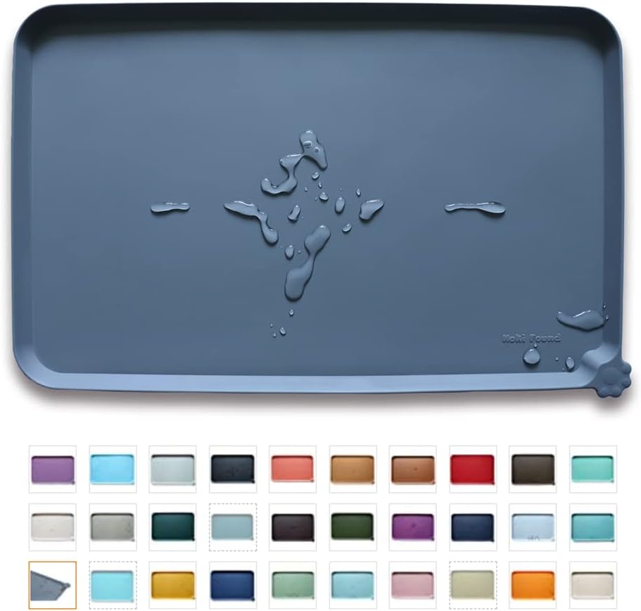 Hoki Found waterproof pet feeding mat front view