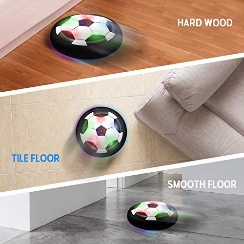 Floating indoor soccer toy with colorful flashing multi color LED lights