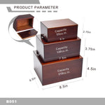 Detailed texture of handcrafted wooden pet cremation box