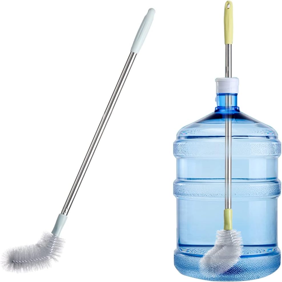 Kehail 28 inch long bottle brush 2 pack front view showcasing extra long stainless steel handles.
