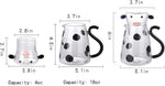 RockTrend cartoon cow glass pitcher with tumbler lid side angle