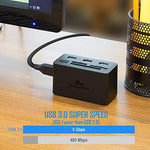 Close up of Kingwin USB hub ports and card slots