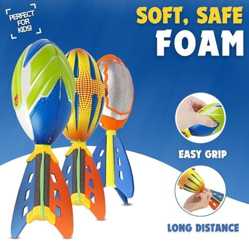 Aerodynamic tail fins on the liberty imports pocket missile rocket toy for kids