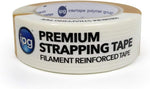 Side profile view of heavy duty strapping tape roll