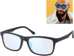 YDuupxe optical glasses resting inside the included protective eyeglass case