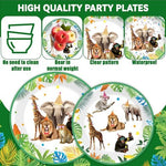 Jungle themed disposable forks and party tableware set