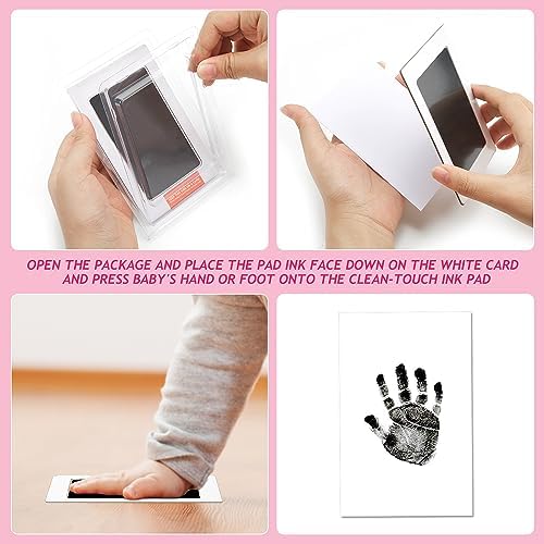 Outus pet memorial kit highlighting the orange and pink inkless impression pads side by side.