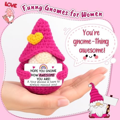 Easter Basket Stuffers for Teens - Funny Easter Basket Essentials Crochet Gnome Gifts Birthday Graduation Inspirational Emotional for Women Kids Girls Employee Coworker Friend Her College - Image 7