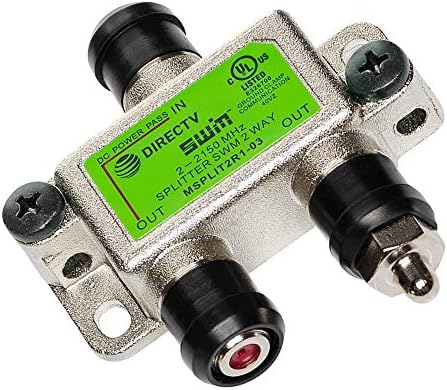 DIRECTV single wire multiswitch compatible high frequency coaxial cable splitter back view