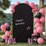 7.2 feet black stretch fabric backdrop cover for birthday party setup