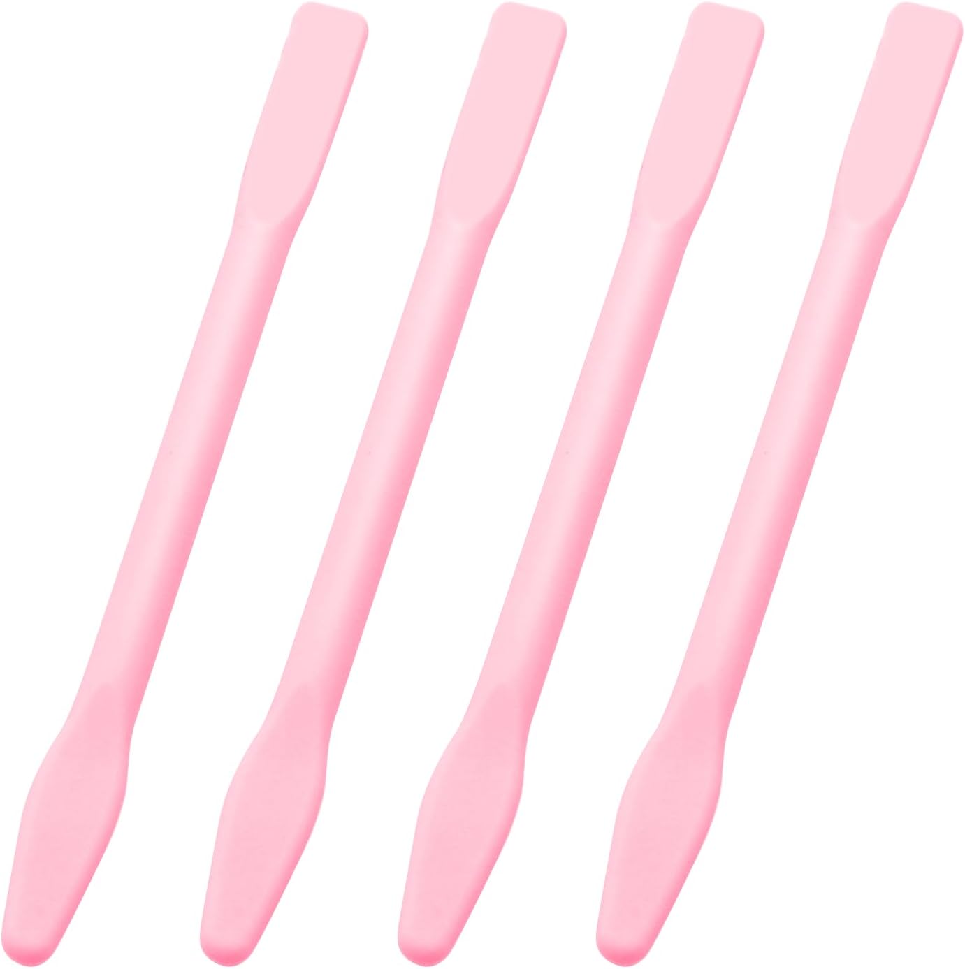 Mxfiv silicone eyebrow wax sticks 4 pack front view showing pink reusable applicators.