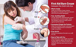 Side view of Globe First Aid Burn Cream box displaying usage instructions.