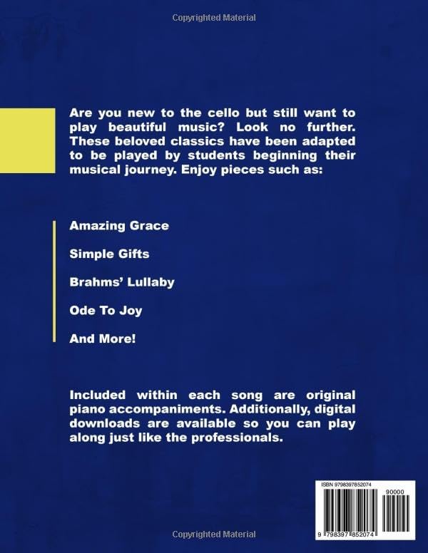 Beloved Classics for Beginner Cellists Volume 1: Easy cello solos with piano accompaniment - Image 3