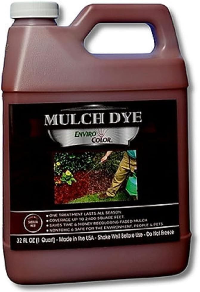 Comparison of faded mulch versus dyed black mulch