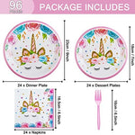 Fesciory party supply kit plates and napkins stacked
