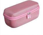 Hermitshell hard travel case top view with built-in metal attachment ring.