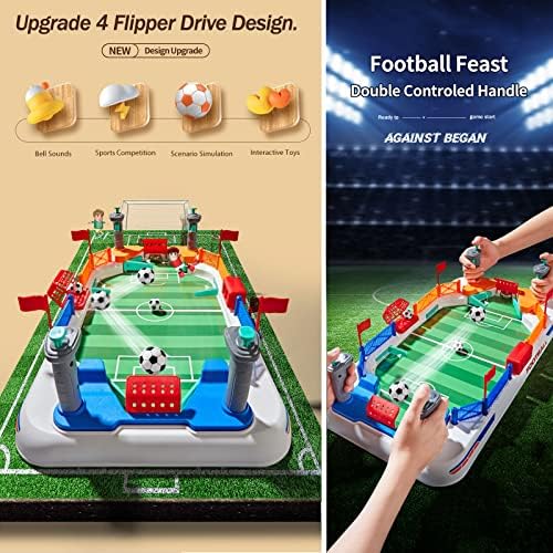 Couomoxa mini football game handle controls with dual flipper drive buttons