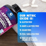 Nature's Peak L-Arginine complex 1500mg health benefits display