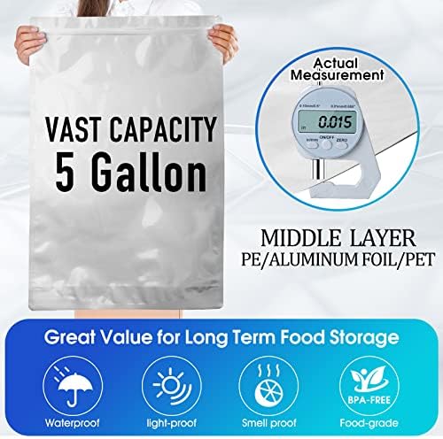 Deiao mylar bags kit with oxygen absorbers and labels