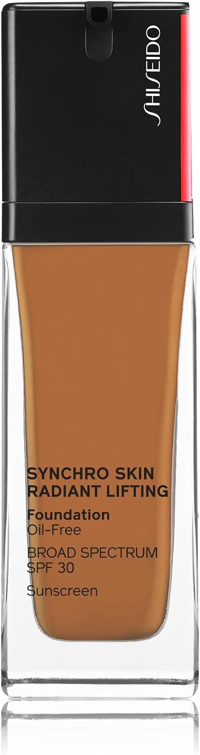 Shiseido Synchro Skin Radiant Lifting Foundation 440 Amber front view bottle