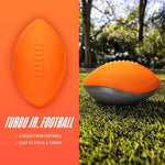 Side angle of the nine inch mini soft foam football for children