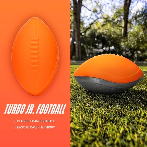 Side angle of the nine inch mini soft foam football for children