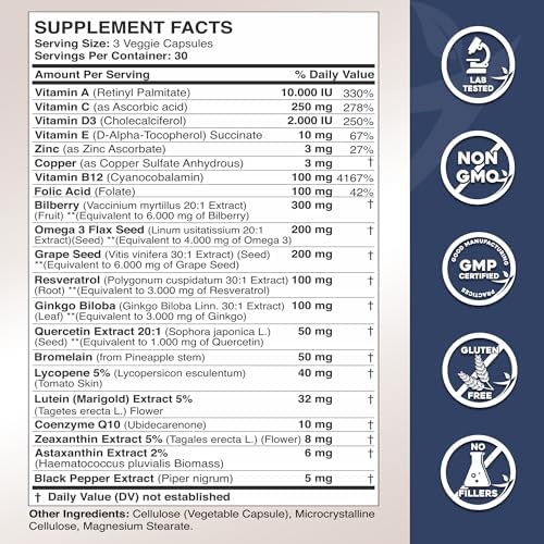 Gade Nutrition authentic USA imported eye care vitamins lifestyle view.
