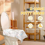 Mimorou extra large travel potty training liners unfolded showing total seat coverage