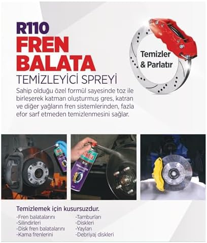 Back label details of Akfix A110 Brake and Clutch Cleaner