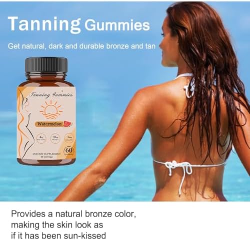 Daily lifestyle view of vegan sugar free tanning gummies for men and women