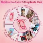 WESOROL rugged hybrid case showing the convenient folding handle strap for secure holding