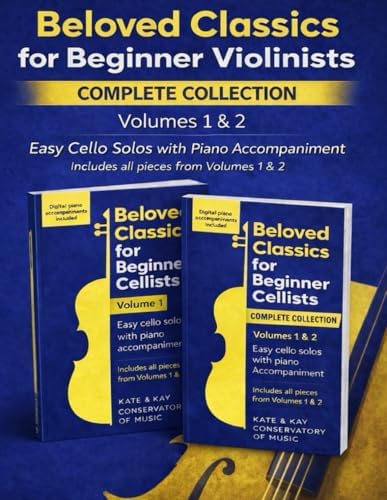 Beloved Classics for Beginner Cellists: Complete Set Volumes 1 & 2: Easy cello solos with piano accompaniment - Image 2