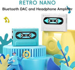 Snowsky Retro Nano portable DAC showcasing the dynamic retro user interface screen