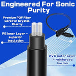 ViewHD audio splitter side profile showcasing the compact and lightweight build quality.