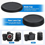Durable ABS plastic sensor protection cap and lens back cover pack for photographer gear