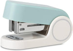 Urradia compact travel size stapler showing non-skid rubber base and included staples