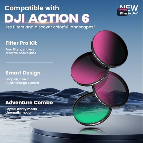 DJI Osmo Action 6 camera with Mingven CPL filter attached