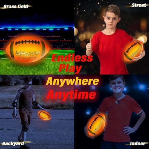 Cadyaw night sports football packed inside its included mesh carrying bag