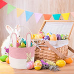 Lightweight toddler toy organizer basket with durable woven handles