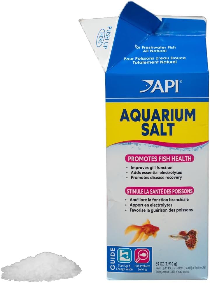 API freshwater aquarium salt box back packaging directions