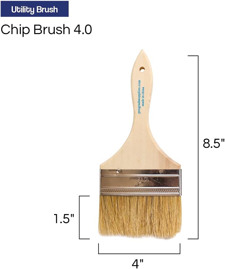 Pro Grade disposable paint brushes natural bristle closeup