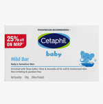 Cetaphil Baby Mild Cleansing Bar for Newborns & Babies 100 gm | With Shea Butter, Avocado Oil & Olive Oil | Gentle, Hypoallergenic, Pediatrician Recommended | Dry & Sensitive Skin - Image 1