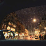 High definition clear anti-glare film comparison showing reduced glare from night driving headlights
