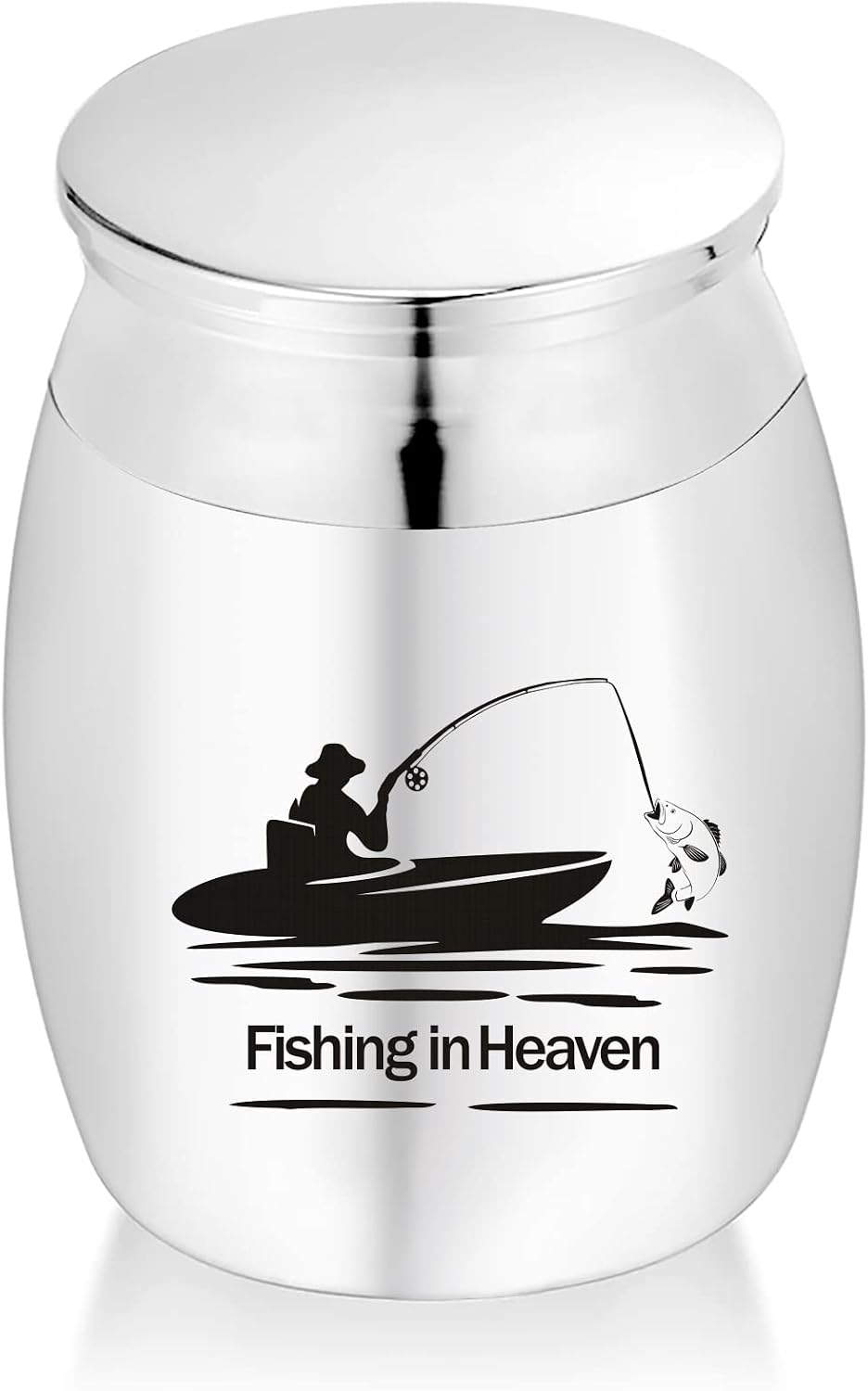 Gredstar stainless steel memorial urn close up texture